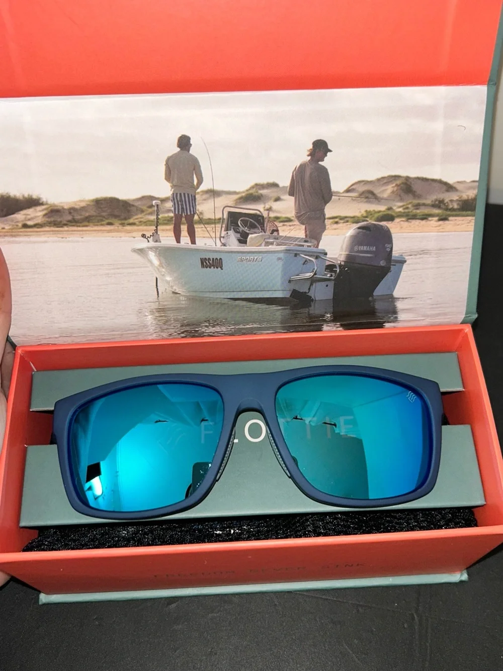 Polarized Blue Frame Sunglasses with Blue Mirrored Lenses